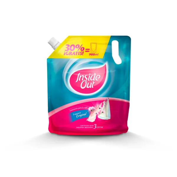 Suavizante Inside Out 3 litros doypack